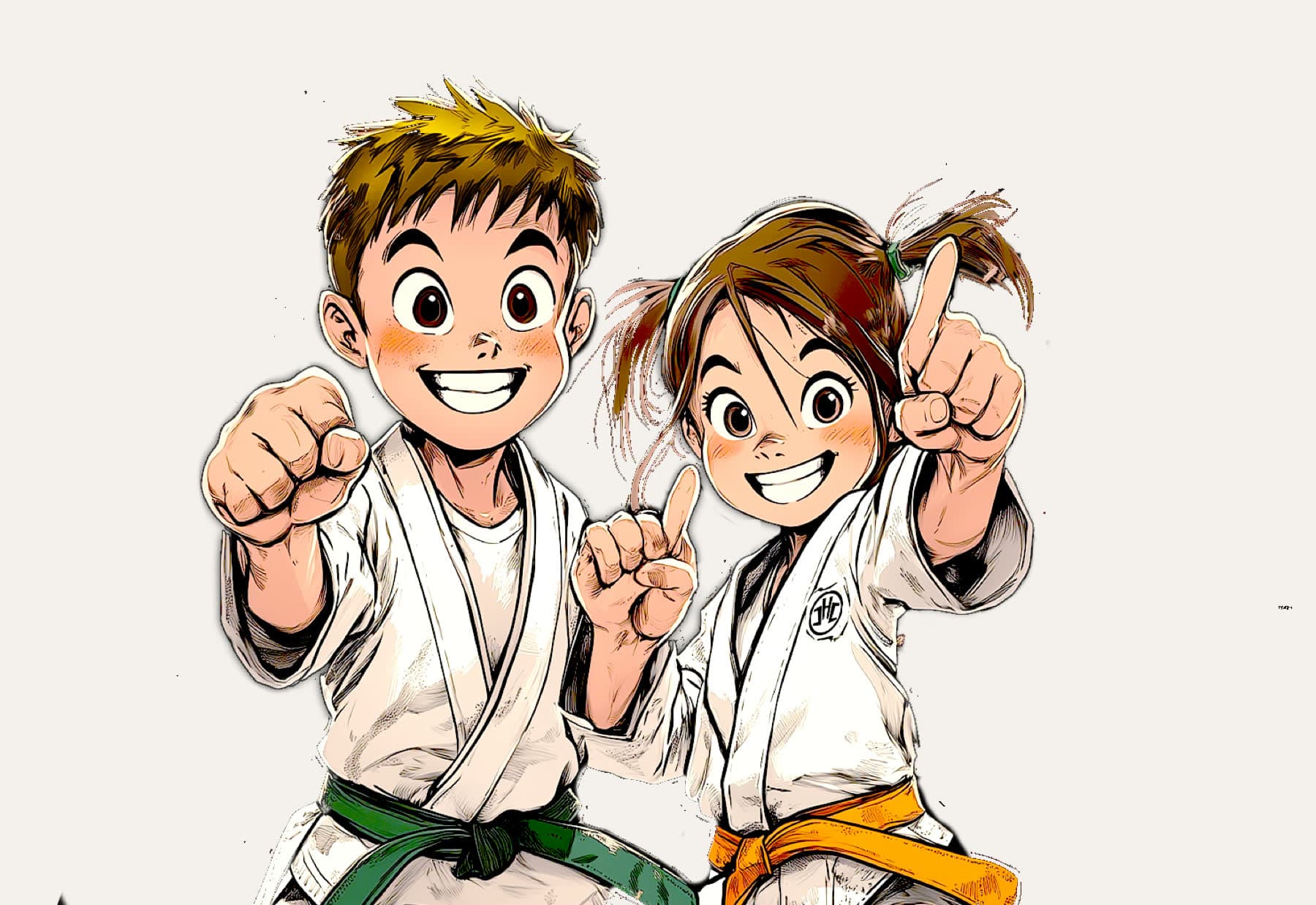 Judo Heroes ilustrace s judisty
